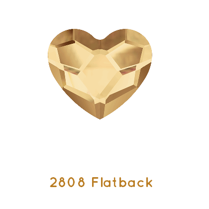 Buy Swarovski 2808 HEART flat back 10mm Golden Shadow (4)