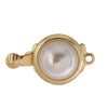 Buy Antique looking pearl metal gold plated clasp 14mm (1)