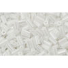 Cc121 - Toho bugle beads 3mm opaque lustered white (10g)