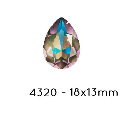 Buy Swarovski 4320 Fancy Stone PEAR- Army Green DELITE-18x13mm (1)