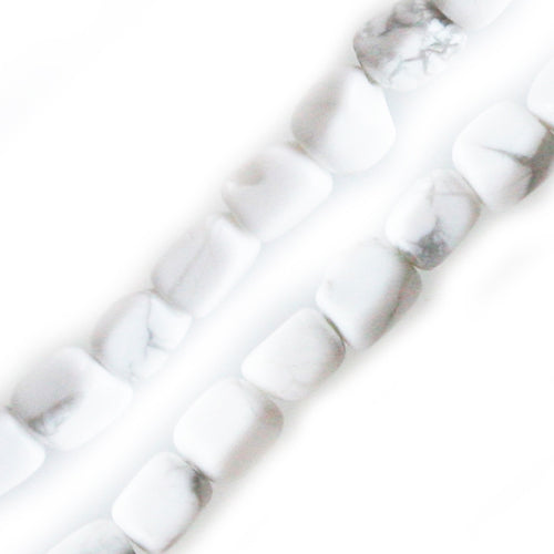 Buy White howlite nugget beads 8x10mm strand (1)