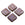 Beads wholesaler Czech pressed glass beads square with star purple and picasso 10mm (4)