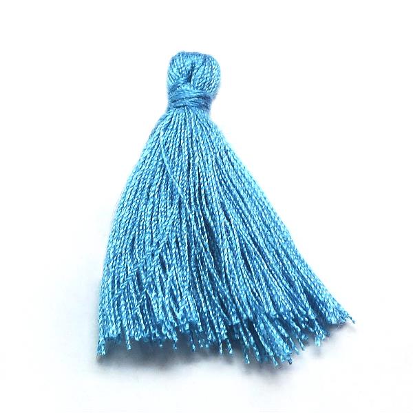 Cotton tassel 30mm PRIMARY BLUE (2)