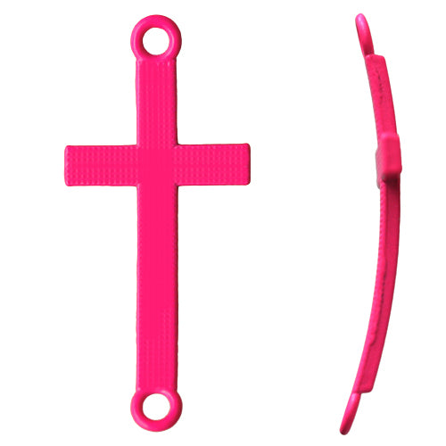 Cross link colored coating neon pink 17x37mm (1)