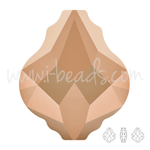 Swarovski 5058 Baroque bead crystal rose gold 2x 14mm (1)