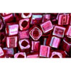 cc332 - Toho Cube Beads, 4mm, Gold Lustered Raspberry (10g)