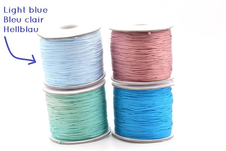 Satin cord light blue 0.5mm, 5m (1)