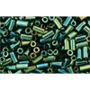 cc84 - Toho bugle beads 3mm metallic iris green brown (10g)