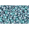 cc1206 - Toho beads 11/0 marbled opaque turquoise/ amethyst (10g)