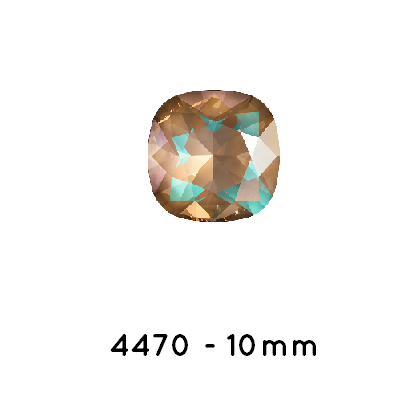 Buy Swarovski 4470 Cushion Square Crystal Cappuccino Delite-10mm (1)