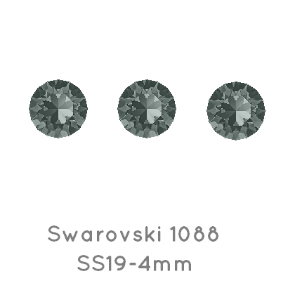 Buy Swarovski 1088 xirius chaton Black Diamond F 4mm -SS19 (10)