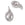 Beads Retail sales Charm, pendant cross zircon rhodium high quality plating 10mm (1)
