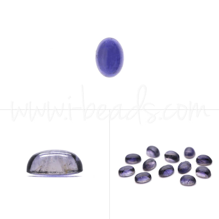 Iolite oval cabochon 7x5mm (1)