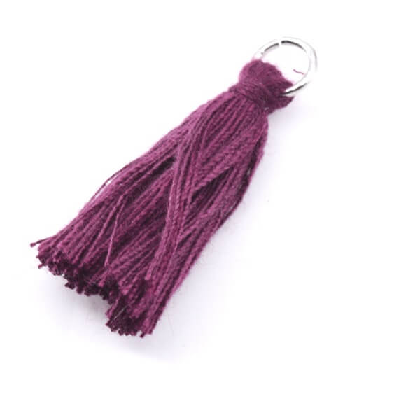 Tassel with Ring Dark Purple 25mm (1)