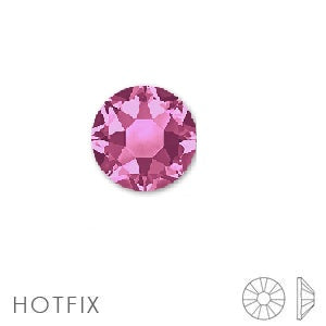 Buy 2038 hotfix flat back back Rose ss8-2.4mm (80)