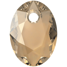 Crystal4You 6438 pendant oval Golden Shadow 9mm (2)