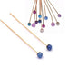 Head Pins 4.4cm Golden Quality Lapis Lazuli Faceted beads 3.75mm (2)