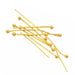 Round head pin Golden brass - 25mmx0.6 (10)