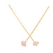 Headpin Fine golden brass with pink zircon - 42x3x0.6mm (2)