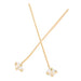 Headpin Fine golden brass with clear zircon - 42x3x0.6mm (2)