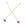Beads wholesaler Headpin Fine golden brass with fuchsia pink zircon - 42x3x0.6mm (2)