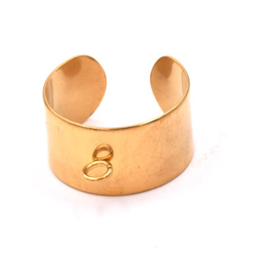 Buy Ring with jump ring golden stainless steel 10x0.5mm - 17mm (1)