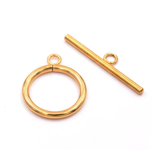 Buy T clasp - Golden stainless steel 22mm and T-bar 35mm (1)
