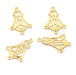 Chandelier earrings with 3rings golden stainless steel 20x13.5mm (4)