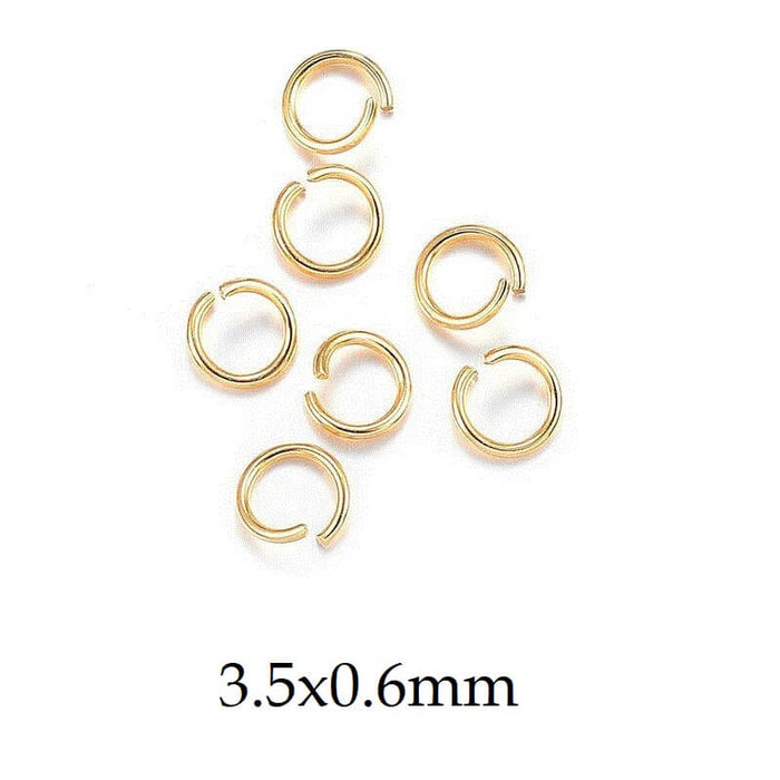 Jump rings Long-lasting golden stainless steel 3.5x0.6mm (20)
