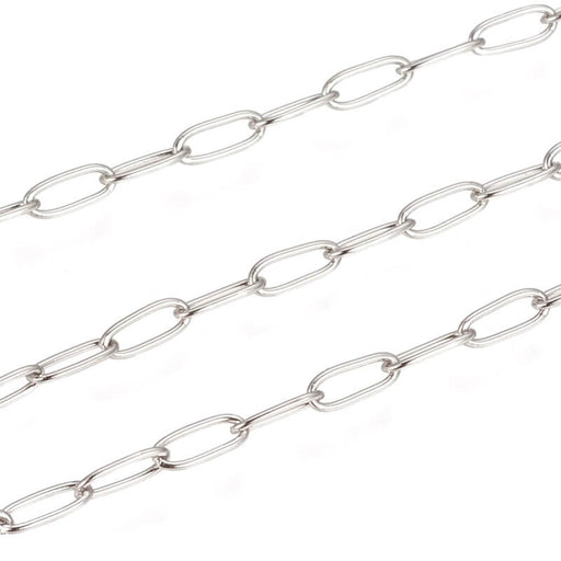 Buy Stainless steel chain fine mesh paperclip 5x2mm (50cm)