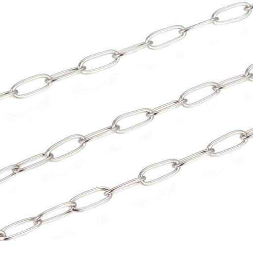 Stainless steel chain fine mesh paperclip 5x2mm (50cm)