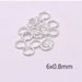 Silver stainless steel jump ring 6x0.8mm (10)