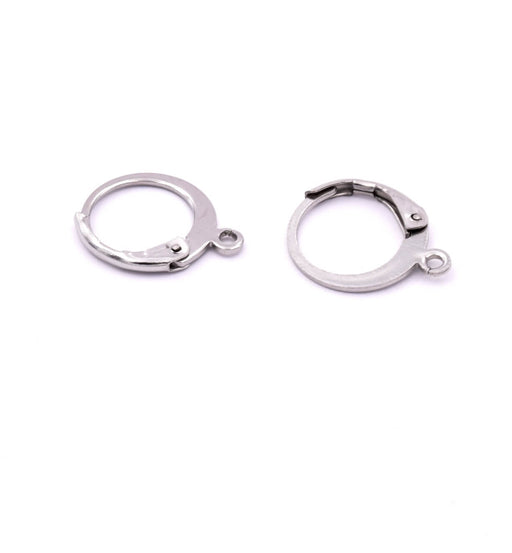 Buy Leverback earrings Stainless steel - 14.5x12mm (4)