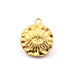 Medal pendant with eye golden stainless steel 19x16mm (1)