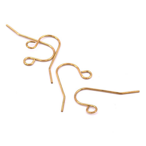 Buy Hook earrings Golden stainless steel 24x11x1mm (4)