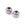 Beads Retail sales Round bead stainless steel 8x7mm - Hole: 3mm (2)