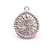 Round pendant textured stainless steel 14.5mm (1)