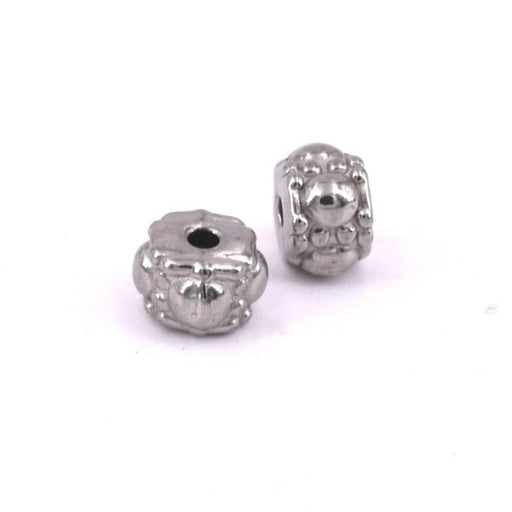 Buy Rondelle bead Stainless steel 7x7mm - Hole:1.6mm (2)