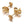 Beads wholesaler Stud earrings Golden steel for 4mm semi-pierced pearl and pushers (4)