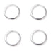 Round connector ring silver stainless steel silver color - 10x1mm (4)
