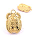Scarab Beetle pendant golden stainless steel - 21.5x13mm (1)