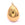 Beads wholesaler Domed teardrop pendant gold stainless steel 28x18mm (1)