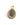 Beads wholesaler Drop pendant and green jade cabochon Golden stainless steel - 15x10mm (1)