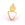 Beads wholesaler Round triangle charm pendant golden steel shell resin 15x8.5mm (1)