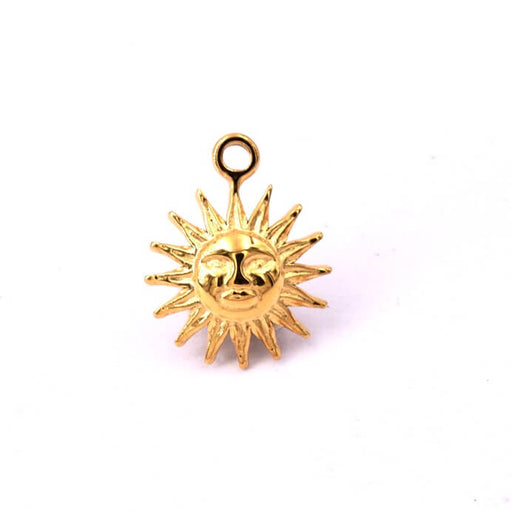 Sun pendant Golden stainless steel 11mm (1)
