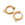 Beads Retail sales Clip earrings with ring golden stainless steel 14mm (2)