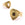 Beads wholesaler Adjustable striated heart ring in gold-plated steel 17mm for 18x6mm cabochon (1)