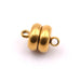 Magnetic clasp Golden stainless steel 10mm - Hole: 1mm (1)