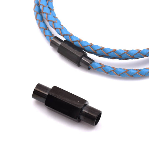 Buy Magnetic clasp Gunmetal stainless steel 17mm - Hole: 3mm (1)