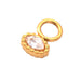 Gold-Plated Stainless Steel Pendant 5mm and Zircon Eye - Hole: 2mm (1)